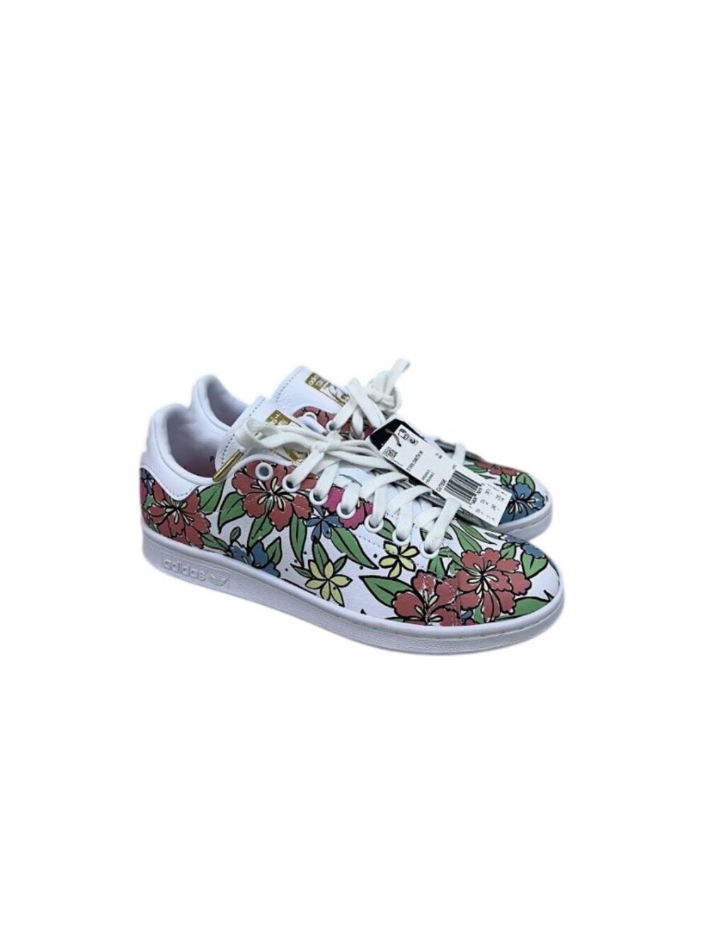 Adidas Stan Smith AOP Floral Print Sneakers Leather Shoes GV7896 Womens sz 7 NEW